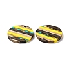 Transparent Resin & Walnut Wood Pendants RESI-TAC0017-68A-02-2