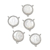 Brass Micro Pave Clear Cubic Zirconia Chandelier Component Links CU-CBA5585-03P-1