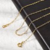 Brass Cable Chain Necklaces SW028-G-1