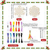 1 Bag Christmas Theme Wood Cross Stitch Kits WOOD-SC0002-23A-2