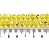 AB Color Plated Transparent Electroplate Beads Strands EGLA-H104-06C-4