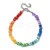 Chakra Dyed Natural Freshwater Shell Beaded Bracelets for Women BJEW-JB12476-2