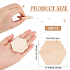 Unfinished Hexagon Wooden Slices WOOD-WH0027-53-2