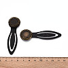 Alloy & Iron Bookmark Cabochon Settings PALLOY-N184-01AB-3