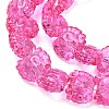Electroplate Baking Paint Transparent Glass Beads Strands GL-CBA17FF-02I-2