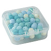 70Pcs Rubberized Style Acrylic Beads MACR-FS0001-71A-6
