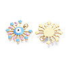 304 Stainless Steel Enamel Pendants STAS-N115-19A-G-2