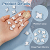 16Pcs Natural Keshi Pearl Connector Charms PALLOY-HS00045-4