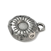 304 Stainless Steel Pendant Cabochon Settings STAS-P422-03P-2