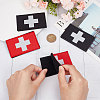 Gorgecraft 4Pcs 2 Colors Reflective First Aid Cross Patches PATC-GF0001-17-3