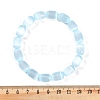 Dyed Natural Selenite Column Beaded Stretch Bracelets for Women BJEW-I312-05B-5