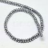 Electroplate Non-magnetic Synthetic Hematite Beads Strands G-J161-6x4mm-02-2