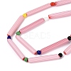 Handmade Millefiori Glass Lampwork Strip Beads Strands LA-N047-01B-3