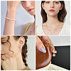 12Pcs Brass & Glass Imitation Cat Eye Round Charms PALLOY-TAC0237-04-8