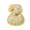 Rack Plating Brass Clear Cubic Zirconia Pendants KK-S378-01G-Z-1