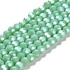 Electroplate Opaque Glass Beads Strands EGLA-A035-P6mm-A14-1