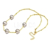 Rack Plating Brass Bib Necklaces for Women NJEW-C059-09G-03-1