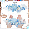 3D Flower Pattern Polyester Embroidered Lace Appliques DIY-WH0530-91-2