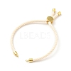 Half Finished Twisted Milan Rope Slider Bracelets FIND-G032-01G-09-2