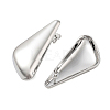 Brass Triangle Stud Earrings EJEW-P294-04P-2