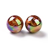 UV Plating Rainbow Iridescent Acrylic Beads PACR-H003-04-2
