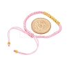 Polyester Cord Braided Bead Bracelets for Women BJEW-L698-01G-12-5