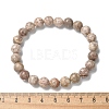 Natural Maifanite/Maifan Stone Bead Stretch Bracelets X-BJEW-K212-B-044-5