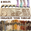 2Pcs 2 Style 8-Position Wood Embroidery Thread Storage Trays DIY-WH0625-001-5
