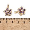Brass Micro Pave Cubic Zirconia Rotatable Pendants KK-A287-11A-G-3