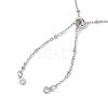 2Pcs 2 Colors 304 Stainless Steel Slider Necklace Makings AJEW-JB01258-4