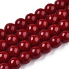 Opaque Solid Color Glass Beads Strands LS-GLAA-T032-P8mm-05-1
