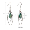 Trendy Glass Teardrop Dangle Earrings EJEW-JE00529-3