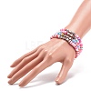 4Pcs 4 Color Handmade Polymer Clay Disc Surfer Bracelets Set BJEW-JB08799-6