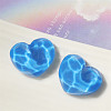 Opaque Resin Cabochons HEAR-PW0002-031D-1