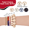   60Pcs 4 Colors Custom Resin Imitation Pearl Beads RESI-PH0001-92-2