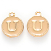 Golden Plated Alloy Enamel Charms X-ENAM-S118-06U-1