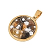 Natural Tiger Eye Chip and Plastic Pearl Pendants GG-CBA82D7-01G-04-2