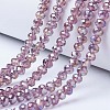 Electroplate Glass Beads Strands EGLA-A034-T3mm-B10-1