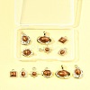12Pcs 6 Styles Alloy Resin Pendants FIND-FS0004-05-8