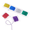 6Pcs 6 Colors 12-Ply Polyester Metallic Embroidery Threads DIY-TAC0020-74-2