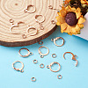 Brass Leverback Earring Findings KK-TA0007-89RG-4