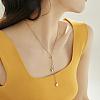 Heart Stainless Steel Tassel Lariat Necklaces for Women FS-WG9133A-01-4
