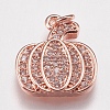 Brass Micro Pave Cubic Zirconia Charms X-ZIRC-E147-38RG-1