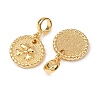 Brass European Dangle Charms KK-H278-01G-04-2
