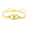 Lampwork Evil Eye Braided Bead Bracelet BJEW-JB07857-02-1