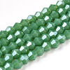Opaque Solid Color Electroplate Glass Beads Strands EGLA-A039-P2mm-A08-1