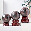 Natural Rhodonite Crystal Ball Display Decorations PW-WG27983-02-4