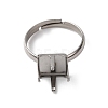 304 Stainless Steel Cuff Ring Components STAS-D372-01P-02-2