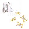4 Pair 2 Styles Iron Shoelace Buckle Clips IFIN-AR0001-37-1