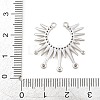 Brass Micro Pave Clear Cubic Zirconia Connector Charms CU-CBAD306-23P-3